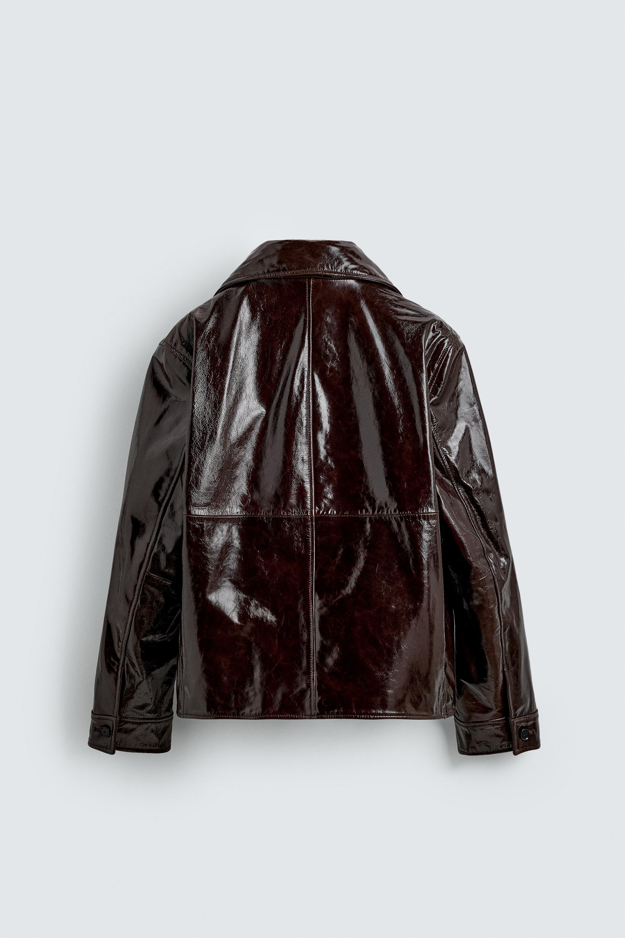 BLOUSON EN CUIR BRILLANT